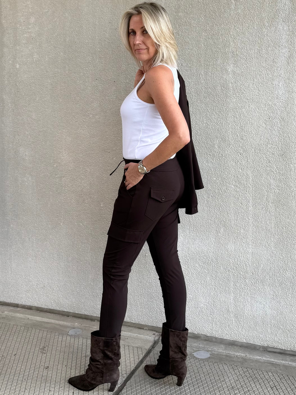 Triple Nine - Travel Broek Cargo Donkerbruin - 3001 - Peet kleding