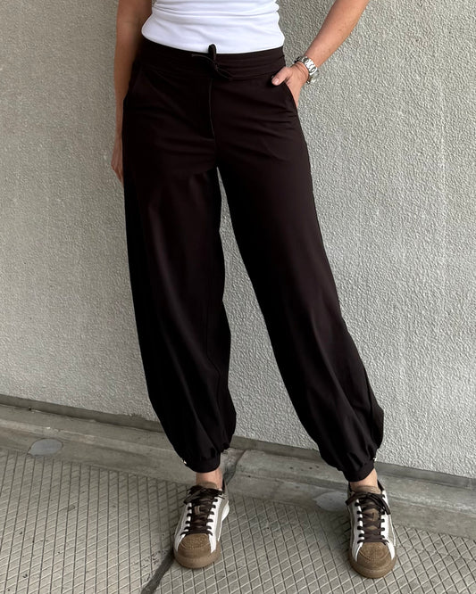 Triple Nine - Travel Broek Balloon Donkerbruin - 3004 - Peet kleding
