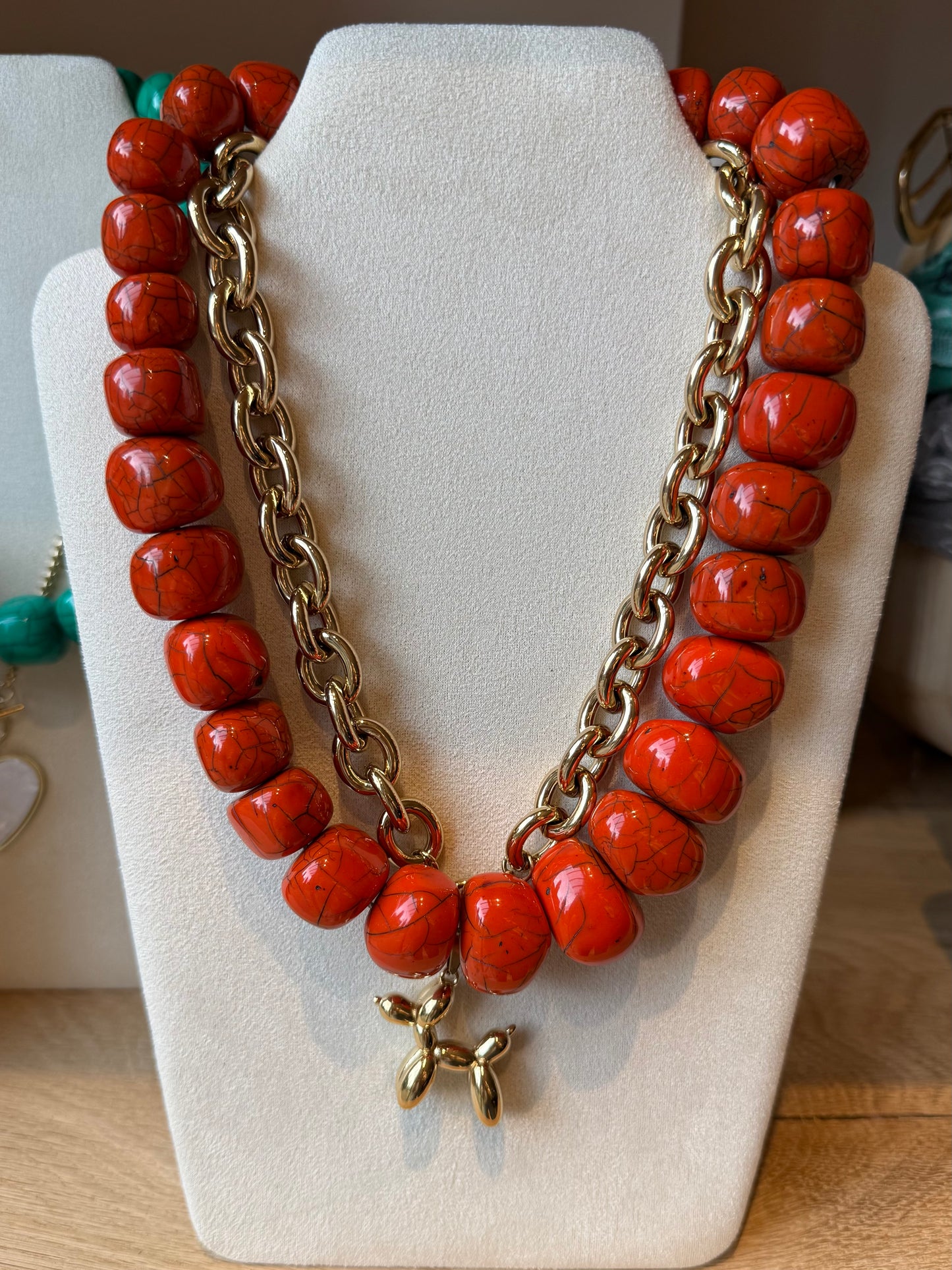 Ketting Fantasy Nepal Oranje - Peet kleding