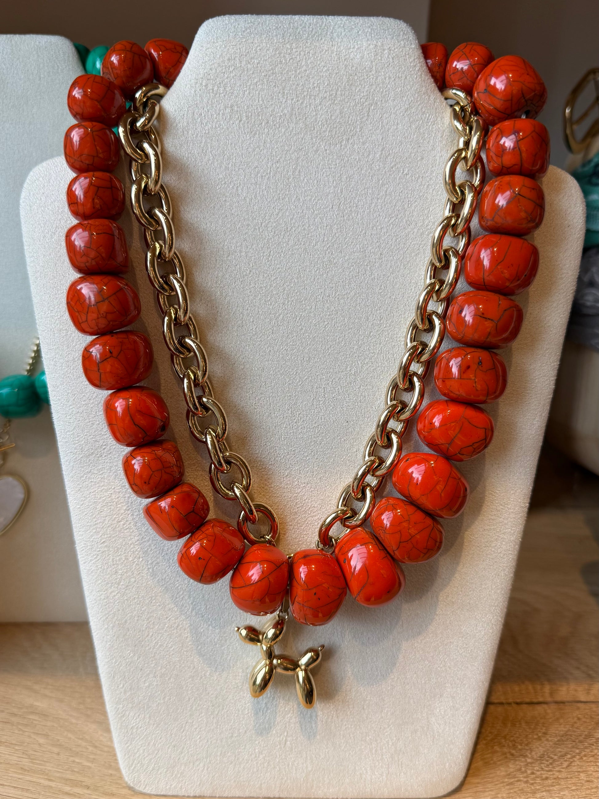 Ketting Fantasy Nepal Oranje - Peet kleding
