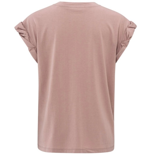 Yaya T-Shirt Rolled Sleeves Mauve Pink - Peet kleding