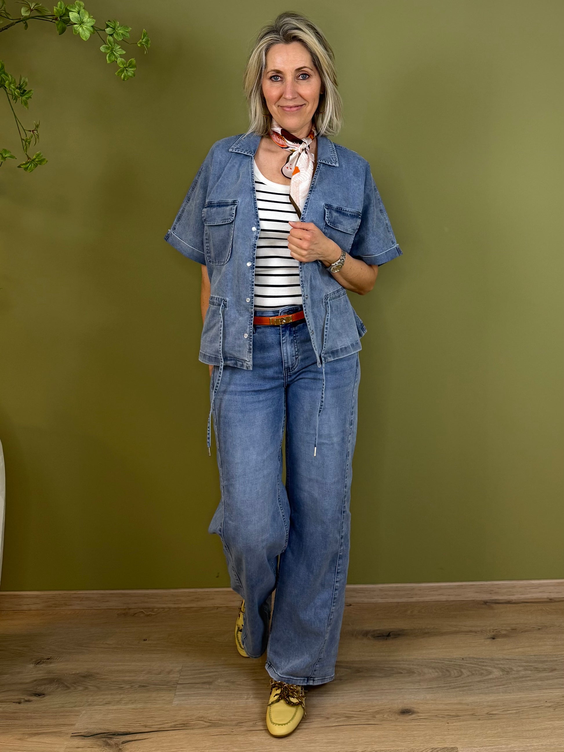 COJ Singlet Olivia Striped Ecru - Peet kleding