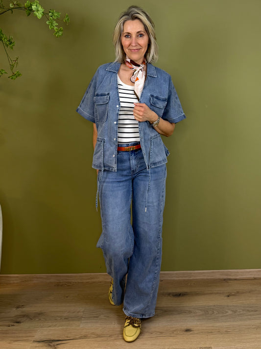 COJ Singlet Olivia Striped Ecru - Peet kleding