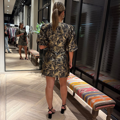 Azzurro Jurk Sanne Goud - Peet kleding