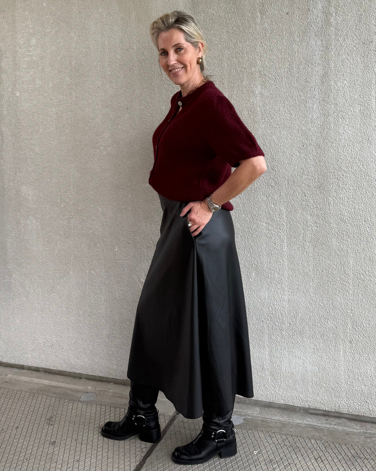 Rok Miriam Leather Zwart - Peet kleding
