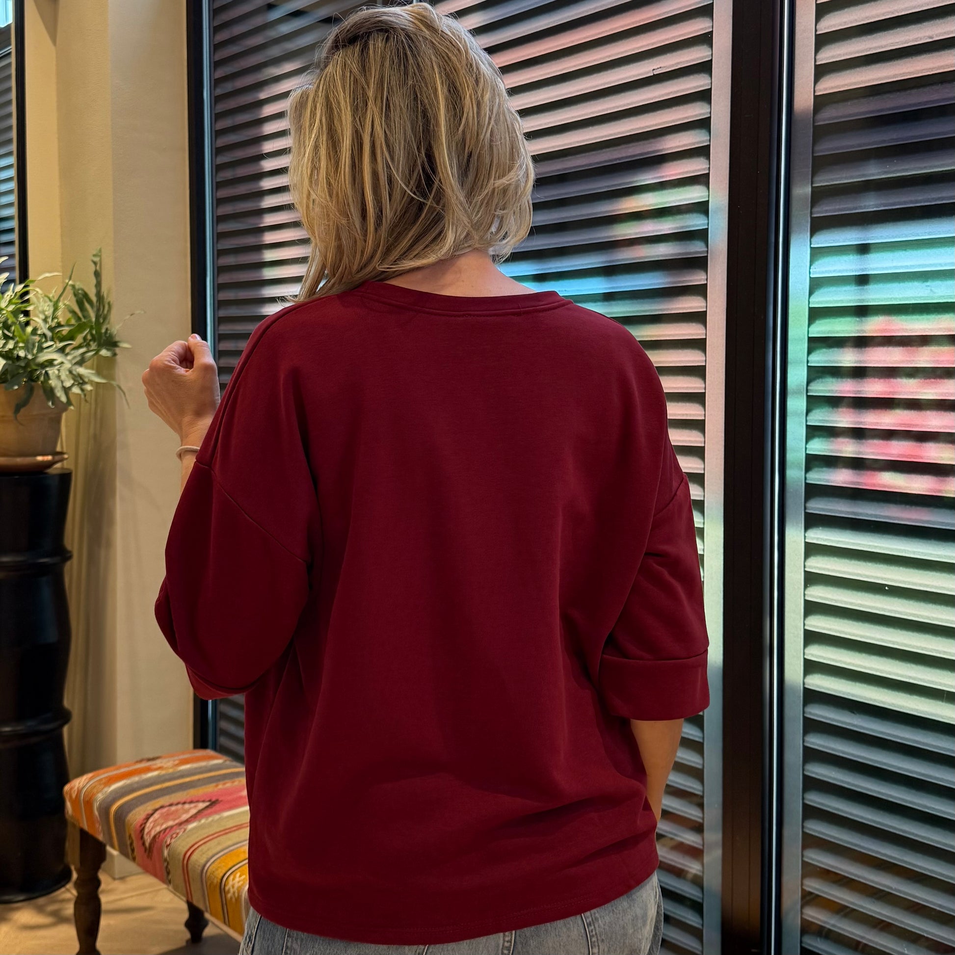 Azzurro Sweater Mia Bordeaux - Peet kleding