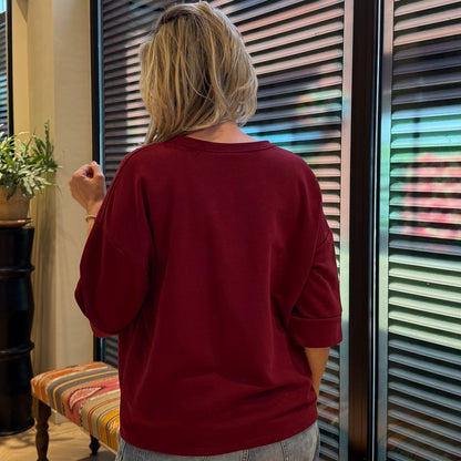 Azzurro Sweater Mia Bordeaux - Peet kleding