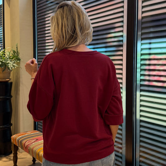 Azzurro Sweater Mia Bordeaux - Peet kleding