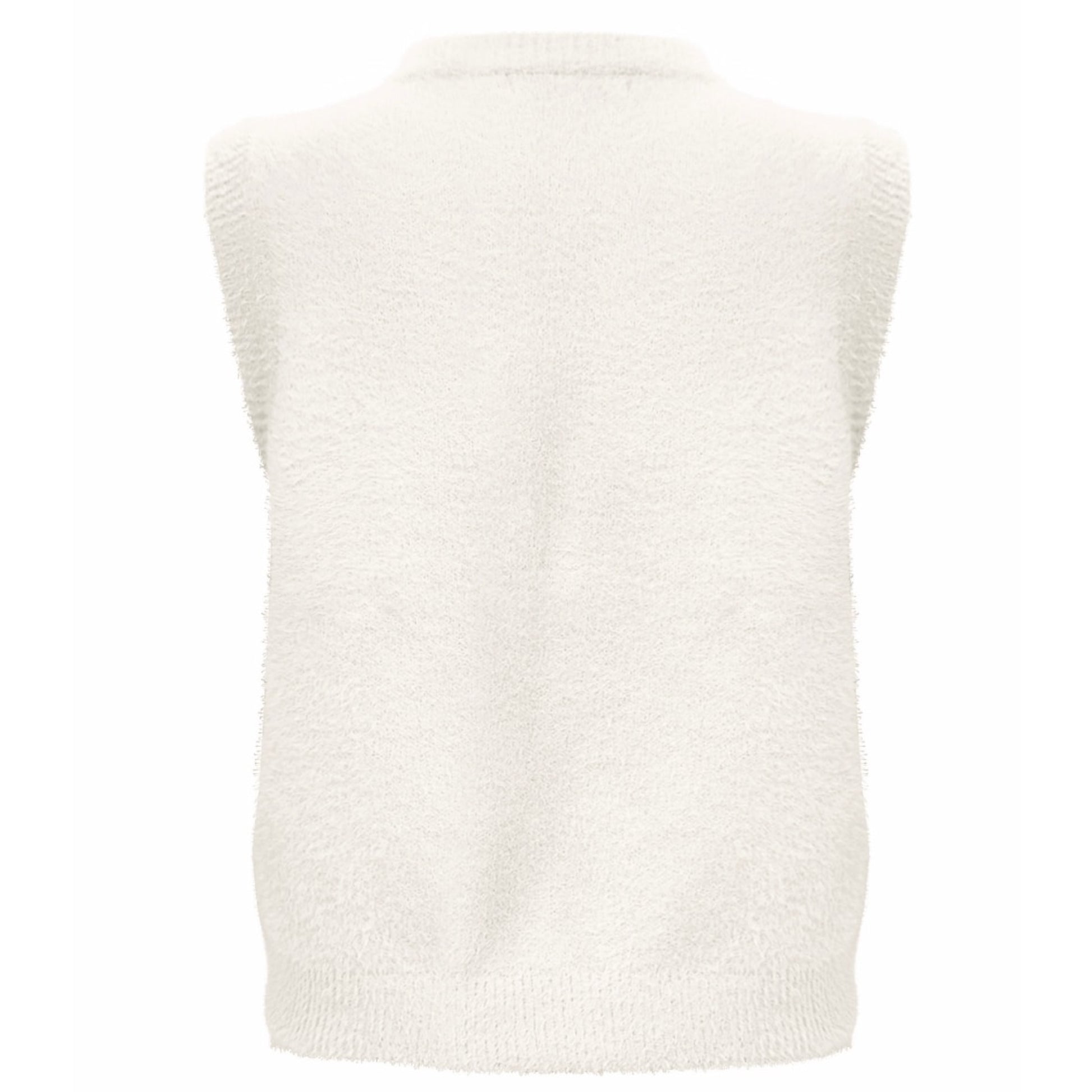 Triple Nine - Fluffy Gilet Inky Creme - 9001 - Peet kleding