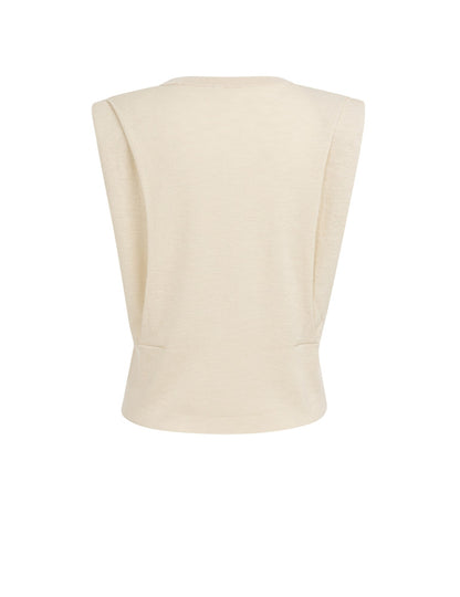 Yaya Vest Zonder Mouw Creme - Peet kleding