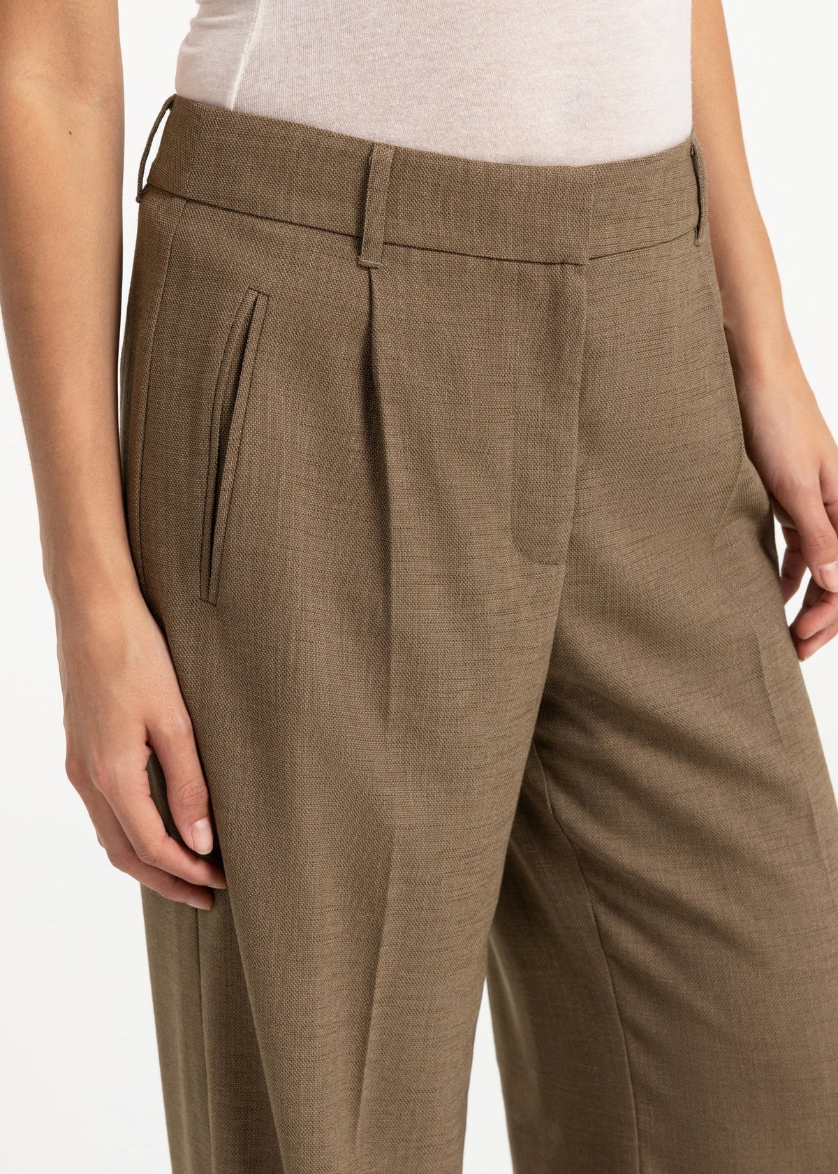 Yaya Broek Barrel Teak Brown - Peet kleding