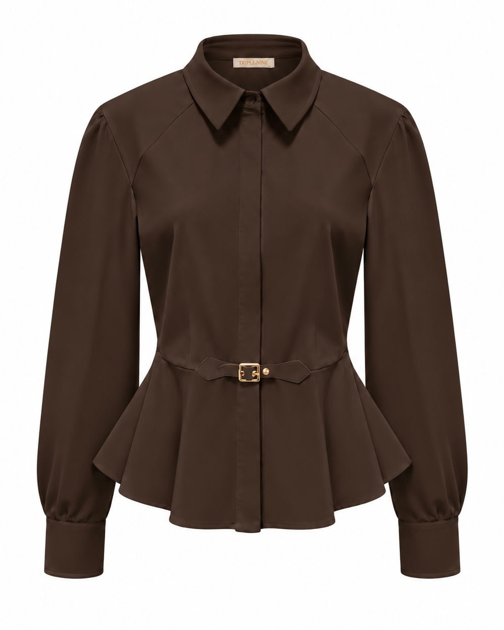 Triple Nine - Travel Blouse Simona Donkerbruin - 5950 - Peet kleding