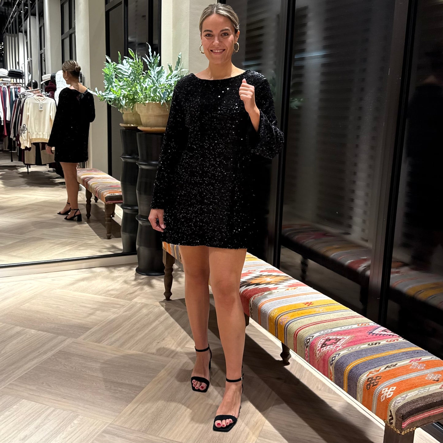 Jurk Party Bow Zwart - Peet kleding