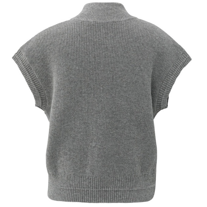 Yaya Rits Vest Taupe - Peet kleding