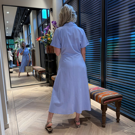 Azzurro Jurk Denia Blauw - Peet kleding