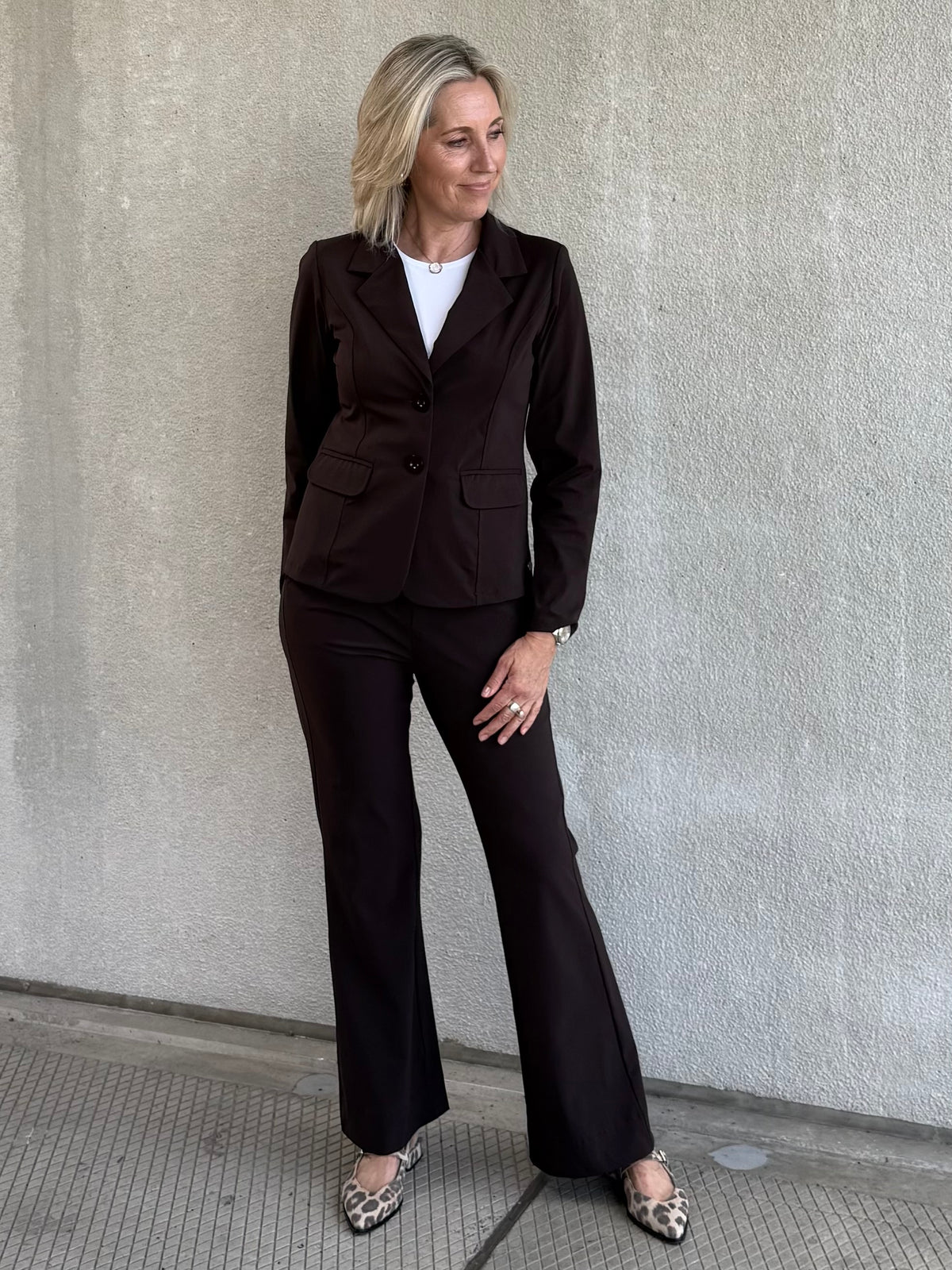 Triple Nine - Travel Broek Joy Donkerbruin - 3002 - Peet kleding