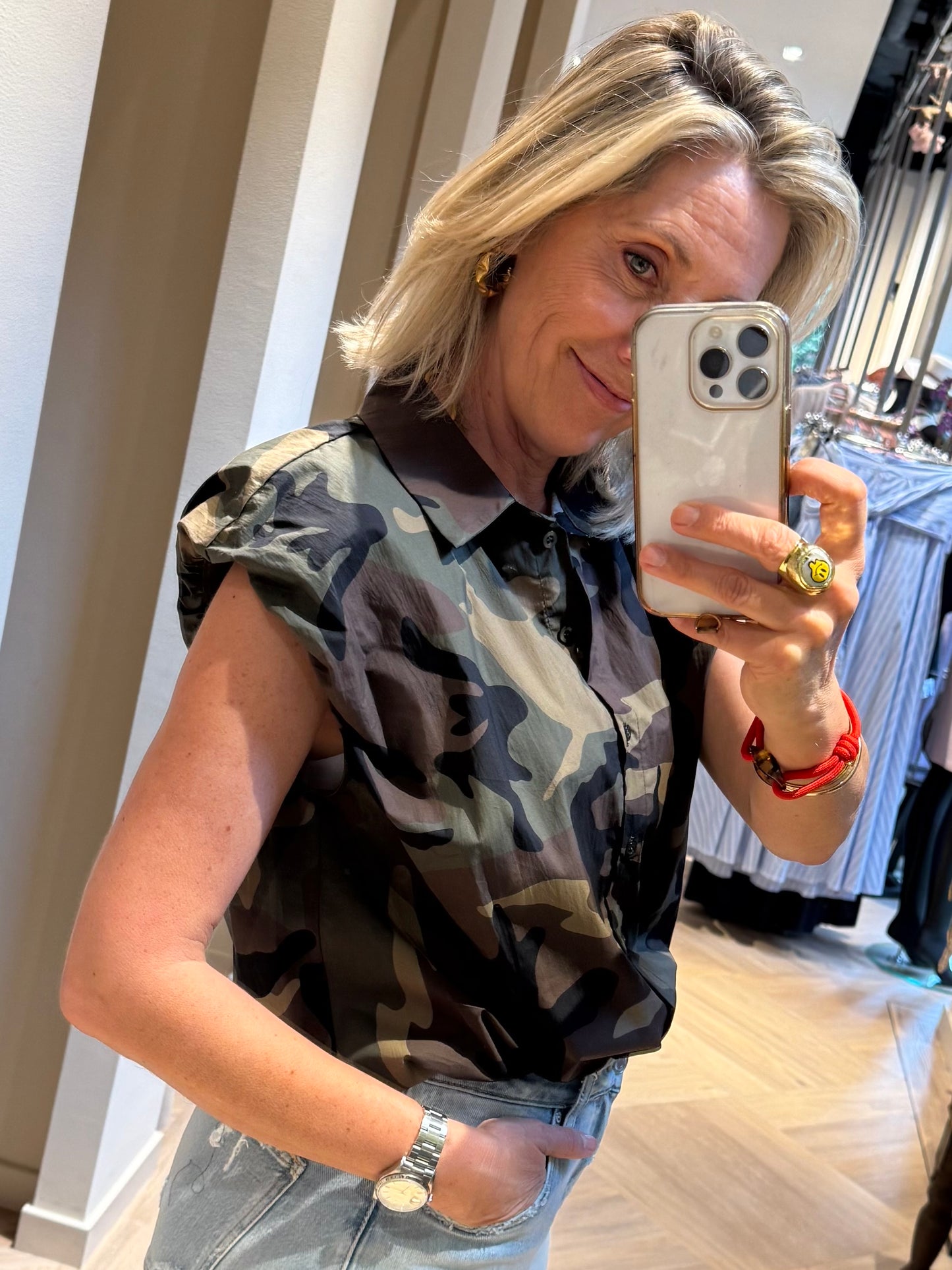 Blouse Camouflage Groen - Peet kleding