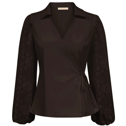 Triple Nine - Travel Top Mylene Donkerbruin - 6925 - Peet kleding