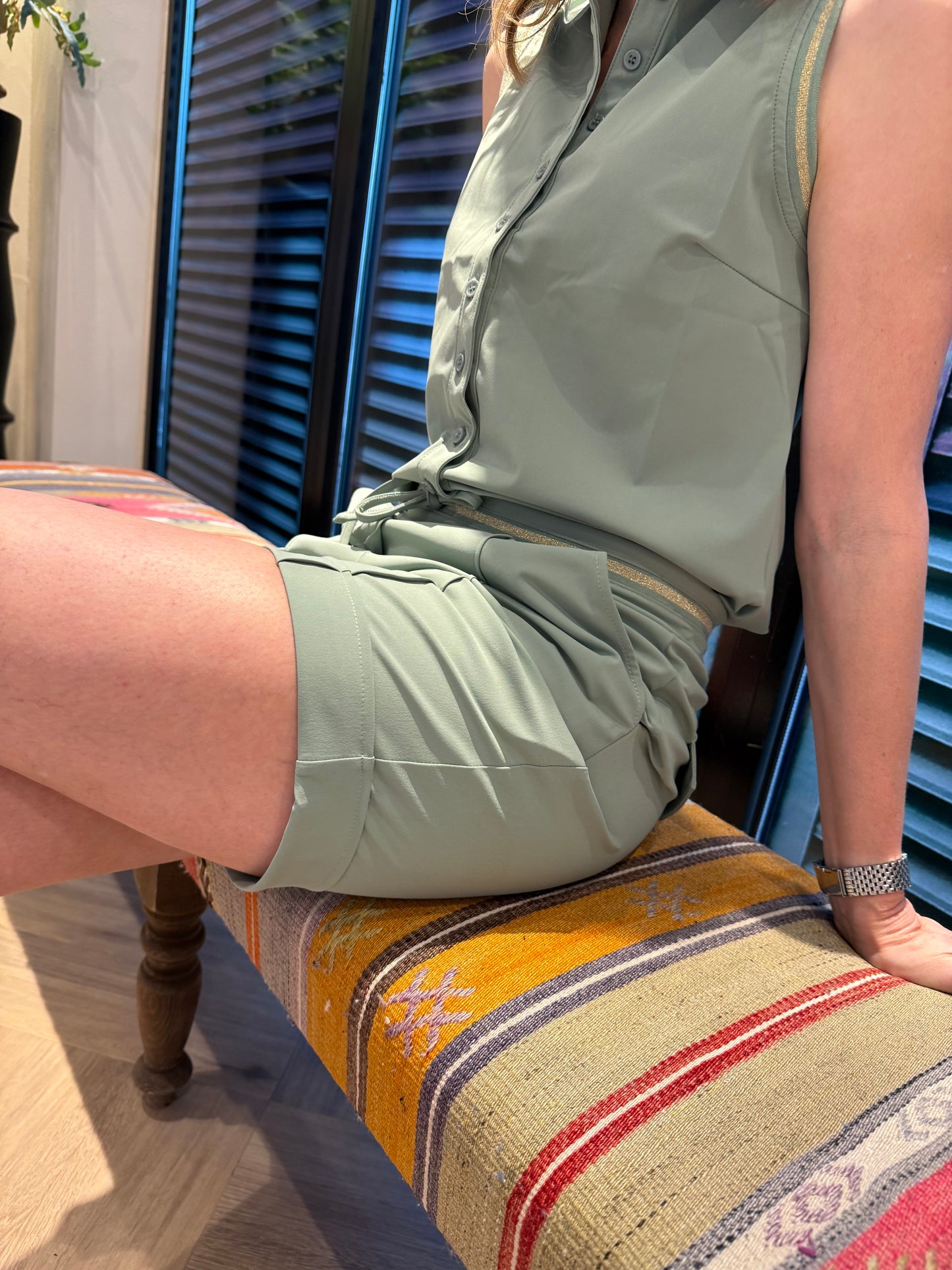 Triple Nine - Travel Korte Broek Goldie Salie - 2504 - Peet kleding