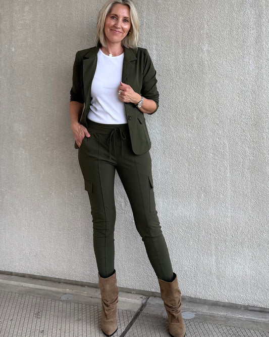 Triple Nine - Travel Blazer Francis Olijfgroen - 3101 - Peet kleding
