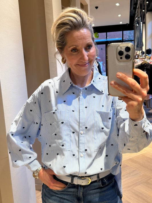 Zhrill Blouse Lucy Blauw - Peet kleding