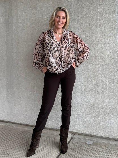 Blouse Dani Luipaard Dessin - Peet kleding