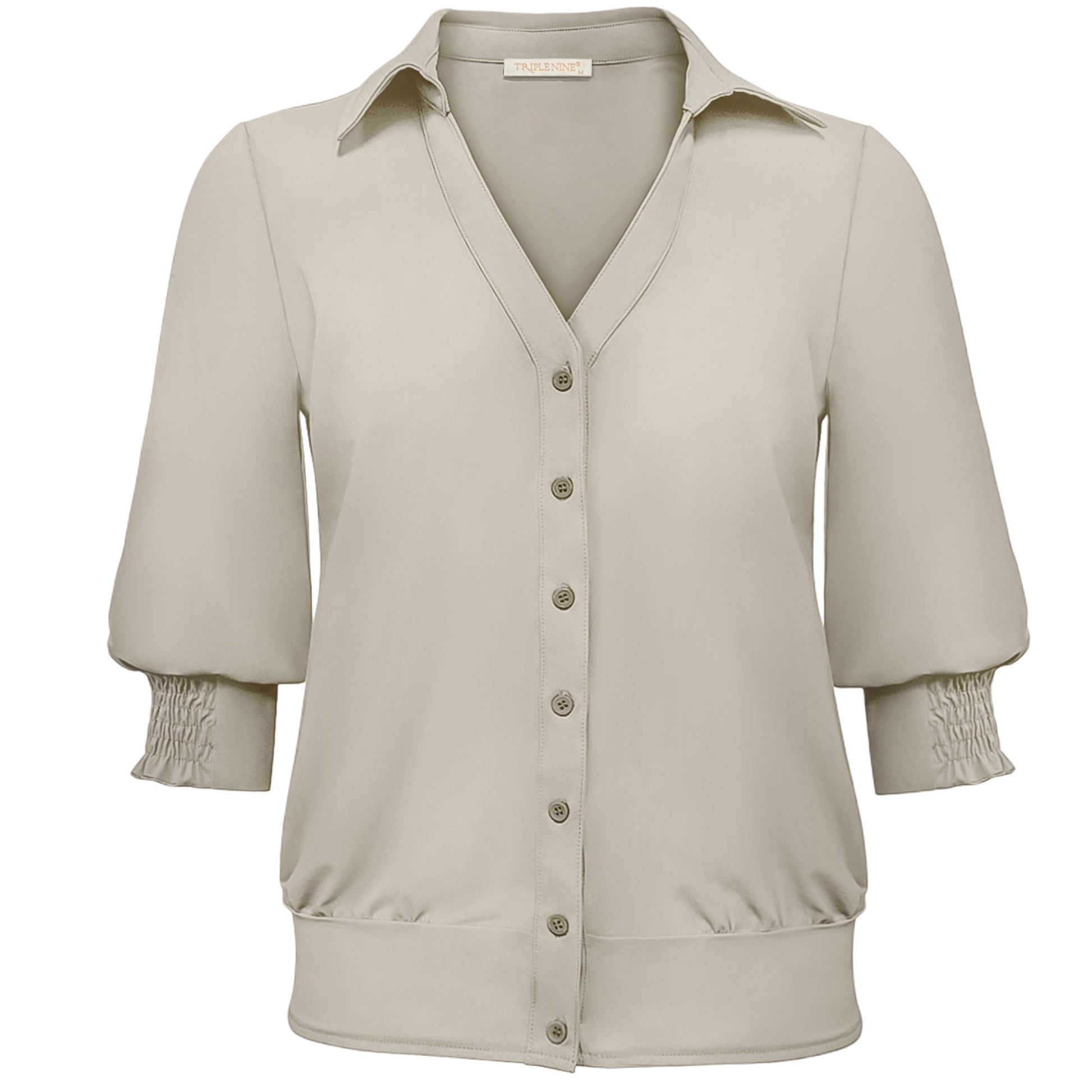 Triple Nine - Travel Blouse Sandy Beige - 5908 - Peet kleding