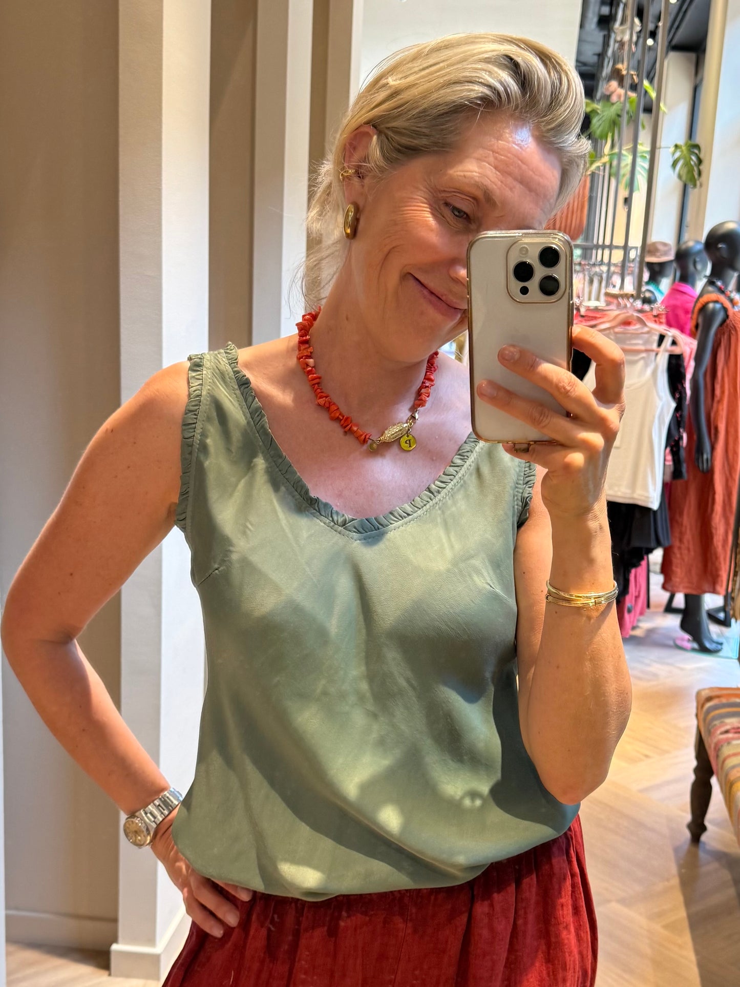 Top Anne Silk Army