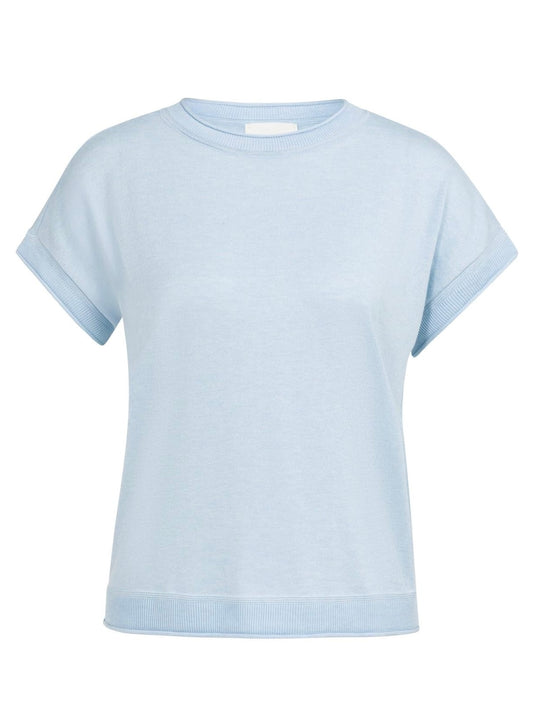 Yaya Trui Korte Mouw Lichtblauw - Peet kleding