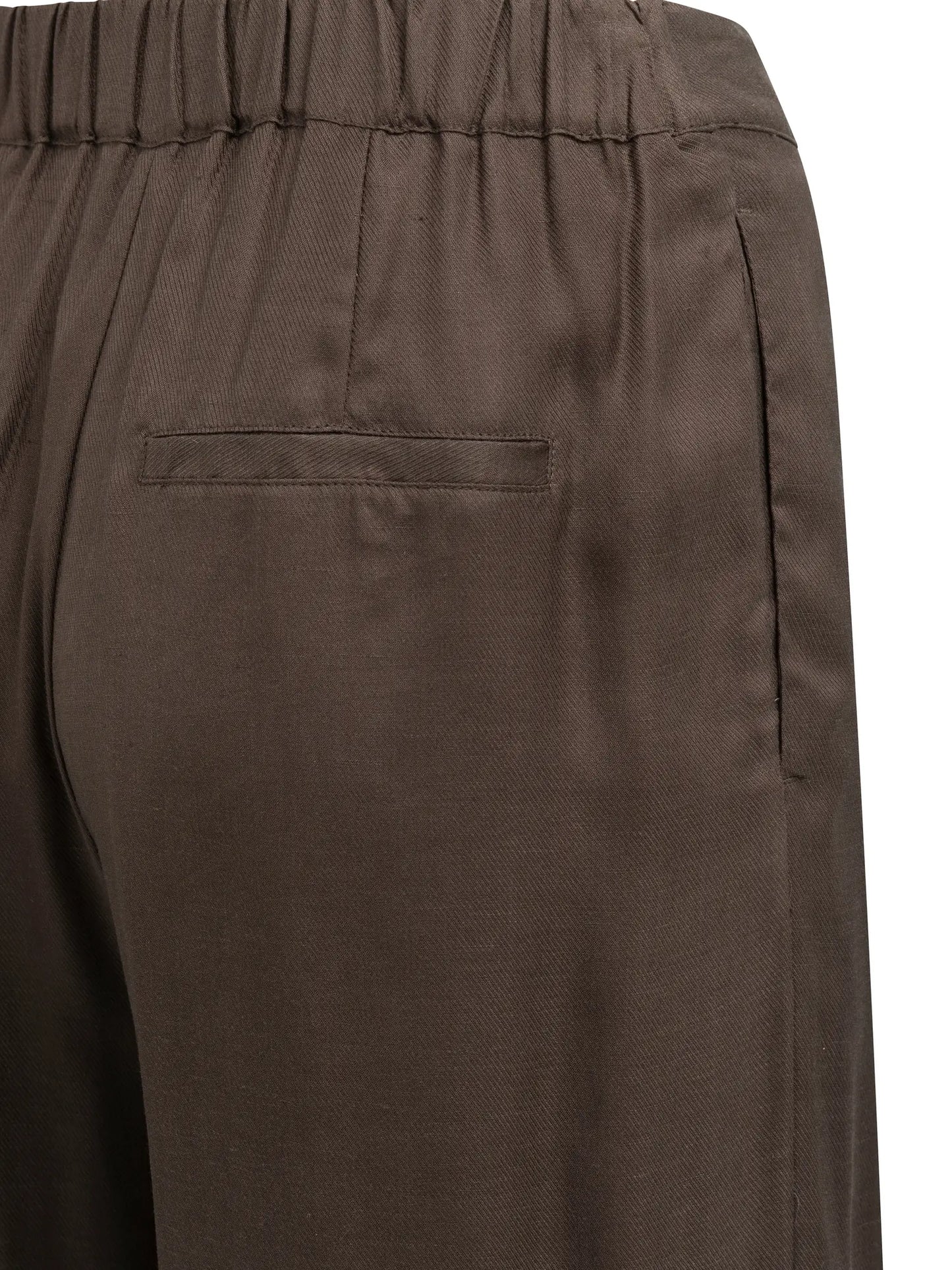 Yaya Wide Legg Pantalon Bruin - Peet kleding