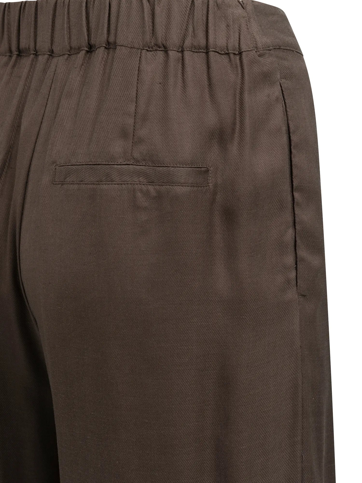 Yaya Wide Legg Pantalon Bruin - Peet kleding