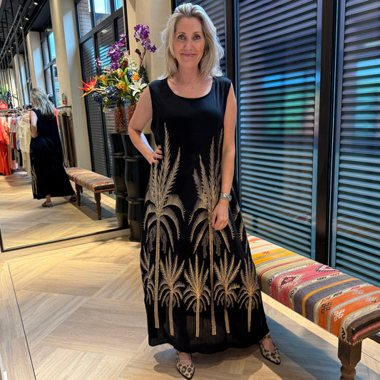Jurk Mika Zwart Goud - Peet kleding