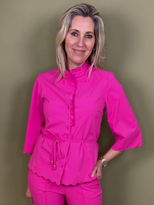 Triple Nine - Travel Blouse Chloé Fuchsia - 5937 - Peet kleding