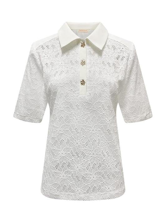 Triple Nine - Travel Top Merle Wit - 6948 - Peet kleding