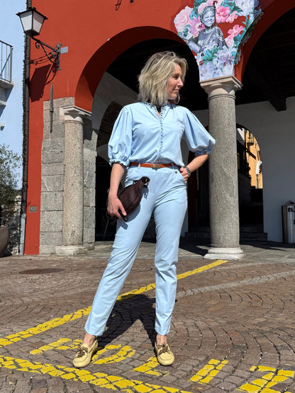 Triple Nine - Travel Blouse Juliette Lichtblauw - 5935 - Peet kleding
