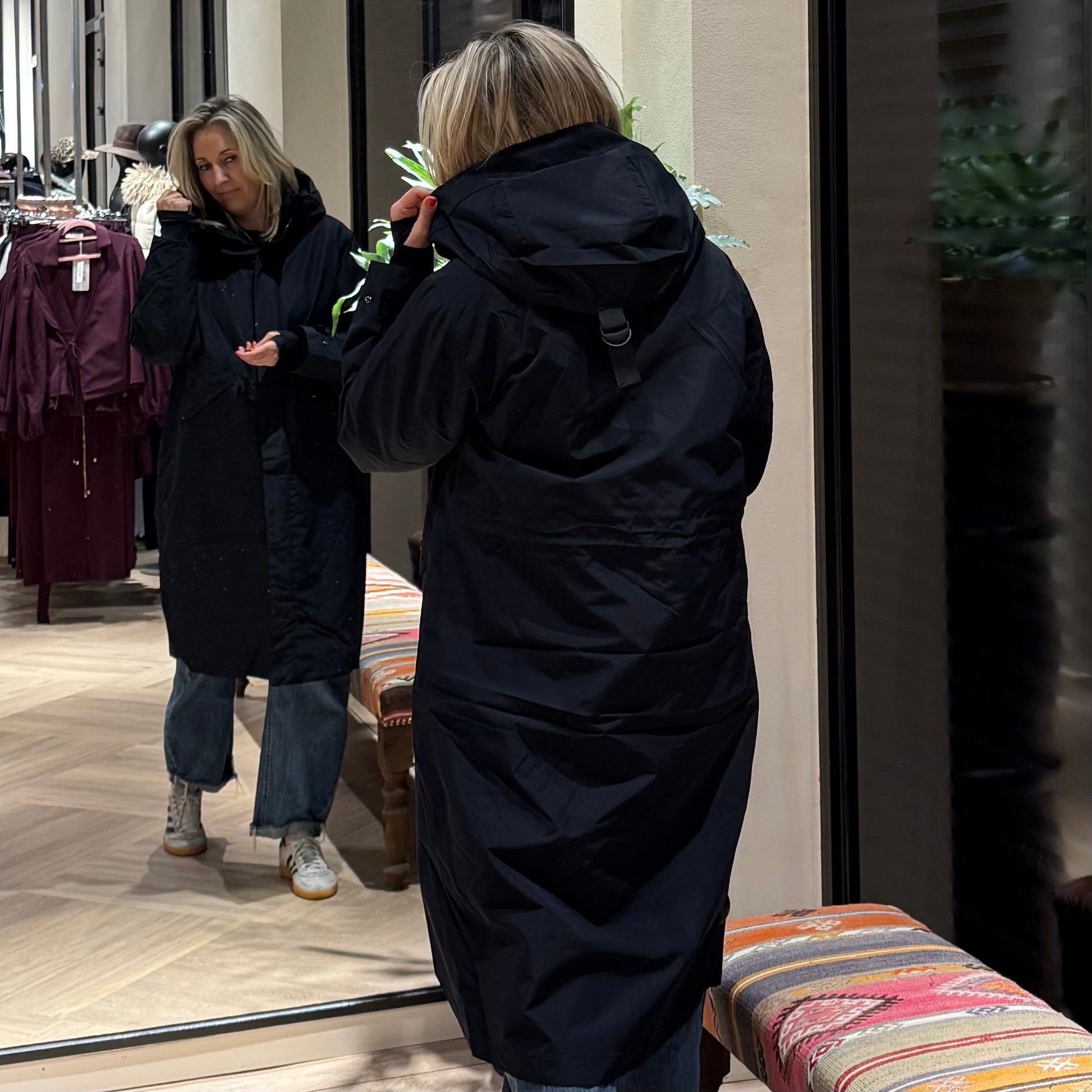 With Black Parka Jas Brooklyn Donkerblauw - Peet kleding