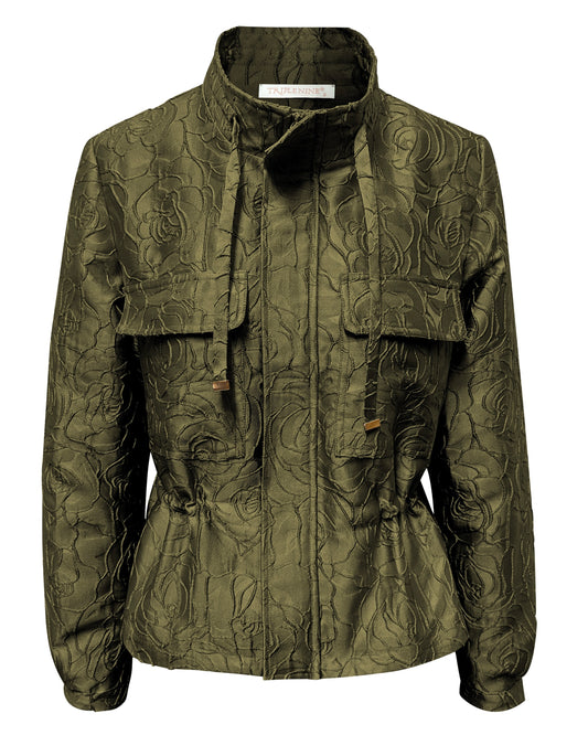 Triple Nine - Jaquard Jas Vie Olijfgroen - 92419 - Peet kleding