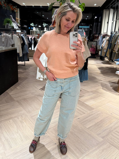 Yaya Trui Raglan Mouw Peach - Peet kleding