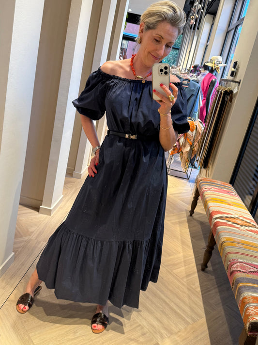 Jurk Roos Donkerblauw - Peet kleding
