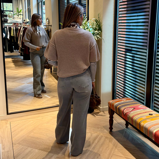 Triple Nine - Top Mary Alpaca Taupe - Peet kleding