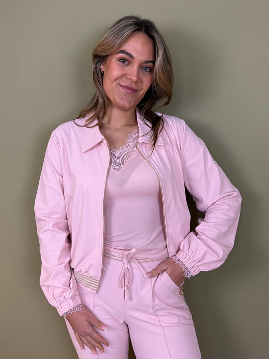 Triple Nine - Cashmere Top Lou Lou Poederroze - 9003 - Peet kleding