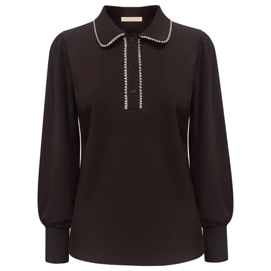 Triple Nine - Travel Top Charme Donkerbruin - 6926 - Peet kleding