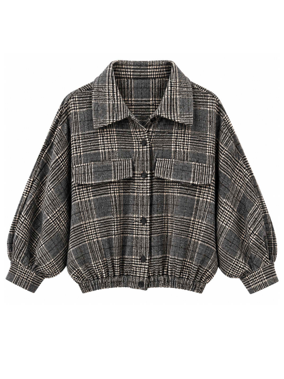 Blouson Bomber Ruit Zwart - Peet kleding