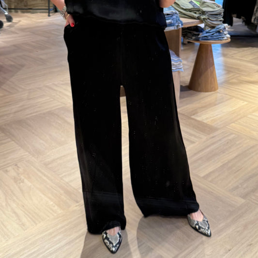 Satin Pants Marinde Zwart - Peet kleding