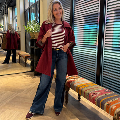 Trench Cape Jane Bordeaux - Peet kleding