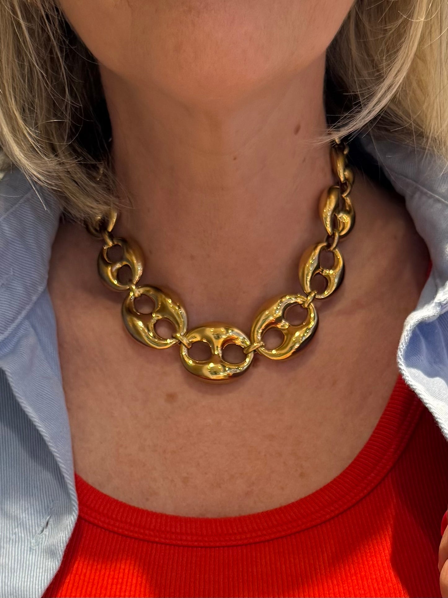 Ketting Bean Chain Goud - Peet kleding