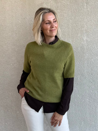 Triple Nine - Alpaca Top Levi Olijfgroen - Peet kleding