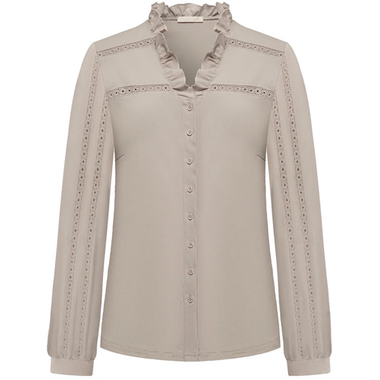 Triple Nine - Travel Blouse Davina Beige - 1104 - Peet kleding