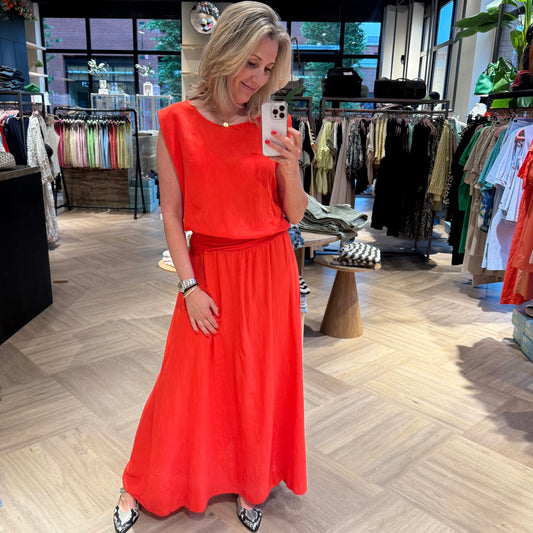 Set Rok Top Silvia Rood - Peet kleding