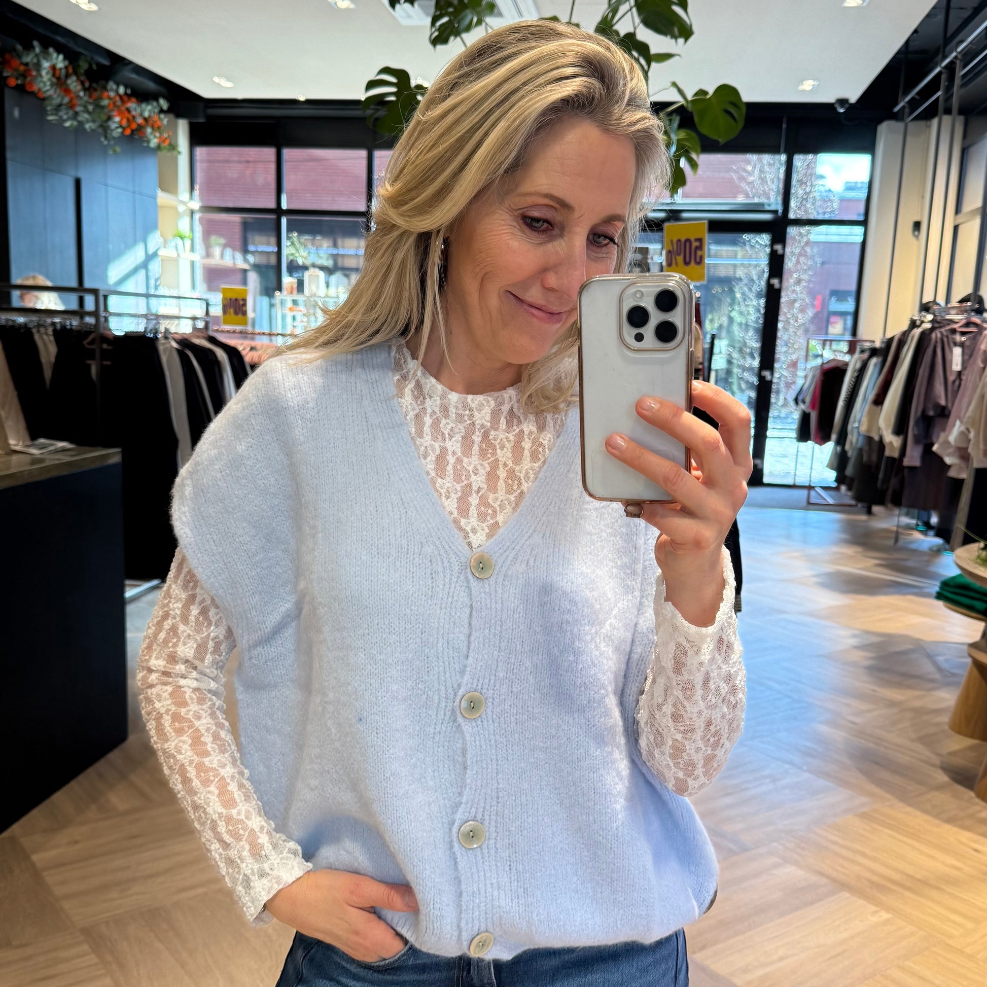 Top Diva Kant Wit - Peet kleding